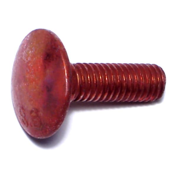 Midwest Fastener Carriage Bolt, Square Neck, 1.0mm (Coarse), 20 mm L, Steel, Red Rinsed Zinc, 20 PK 31162 - main